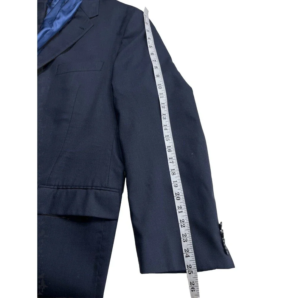 Joseph Abboud Marzotto Super 120’s Sport Coat Mens 50R Navy Italian Wool Blazer
